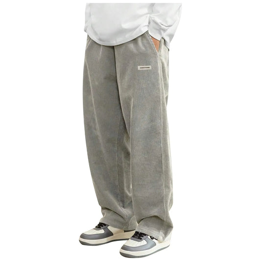Corduroy Pants Men Clothing Sweatpants Loose-Fit Casual Pants Man Baggy Hosen Regular Length Trousers Men Cargo Pants Women